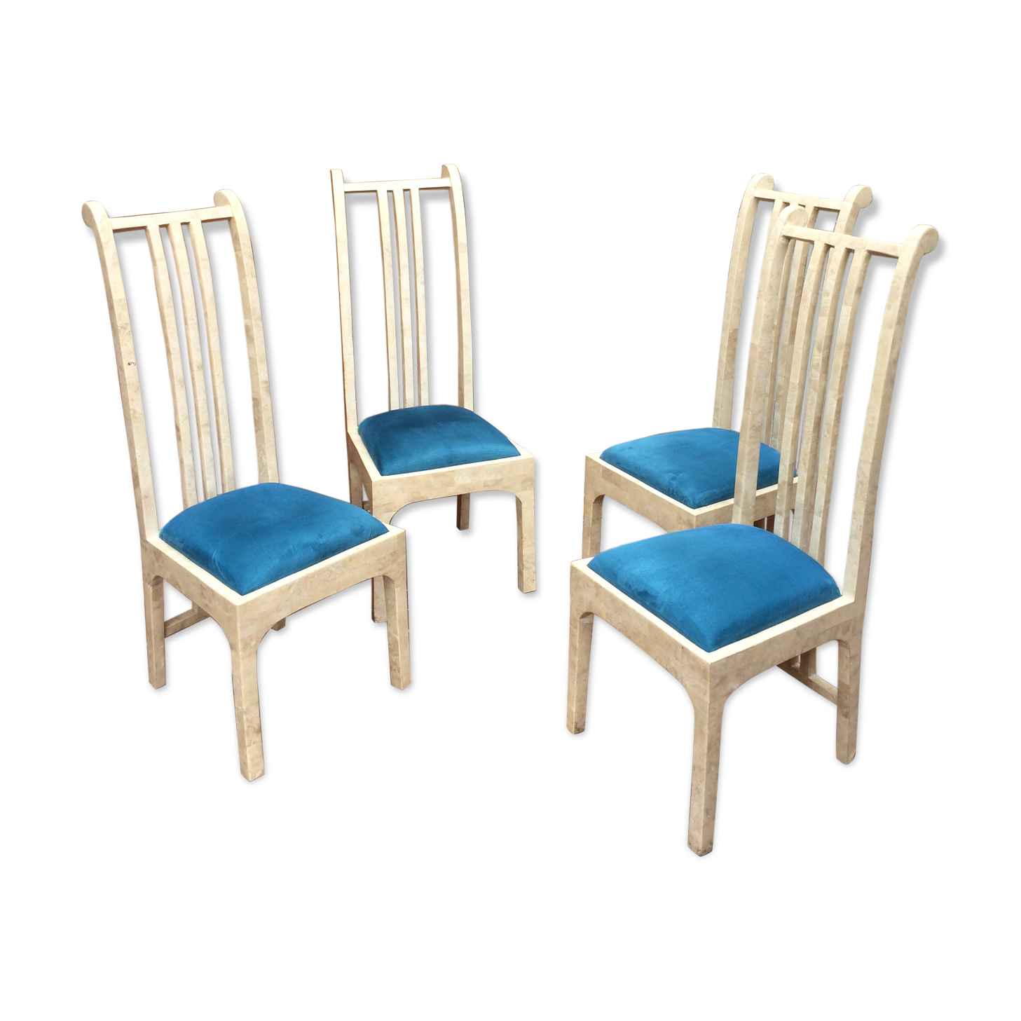 Chaises vintage et design en marbre blanc