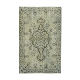 Handwoven turkish 1980s 167 cm x 262 cm blue rug