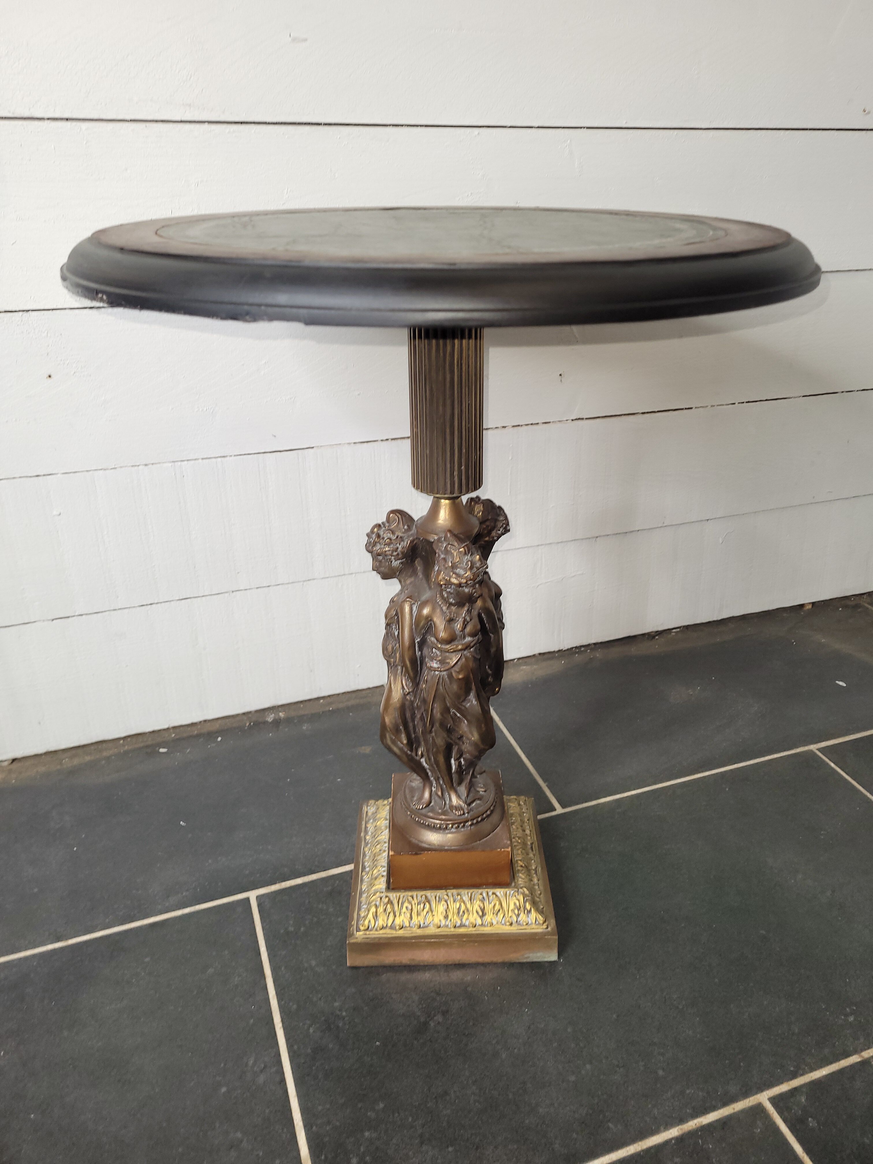 Table d'appoint style empire en bronze