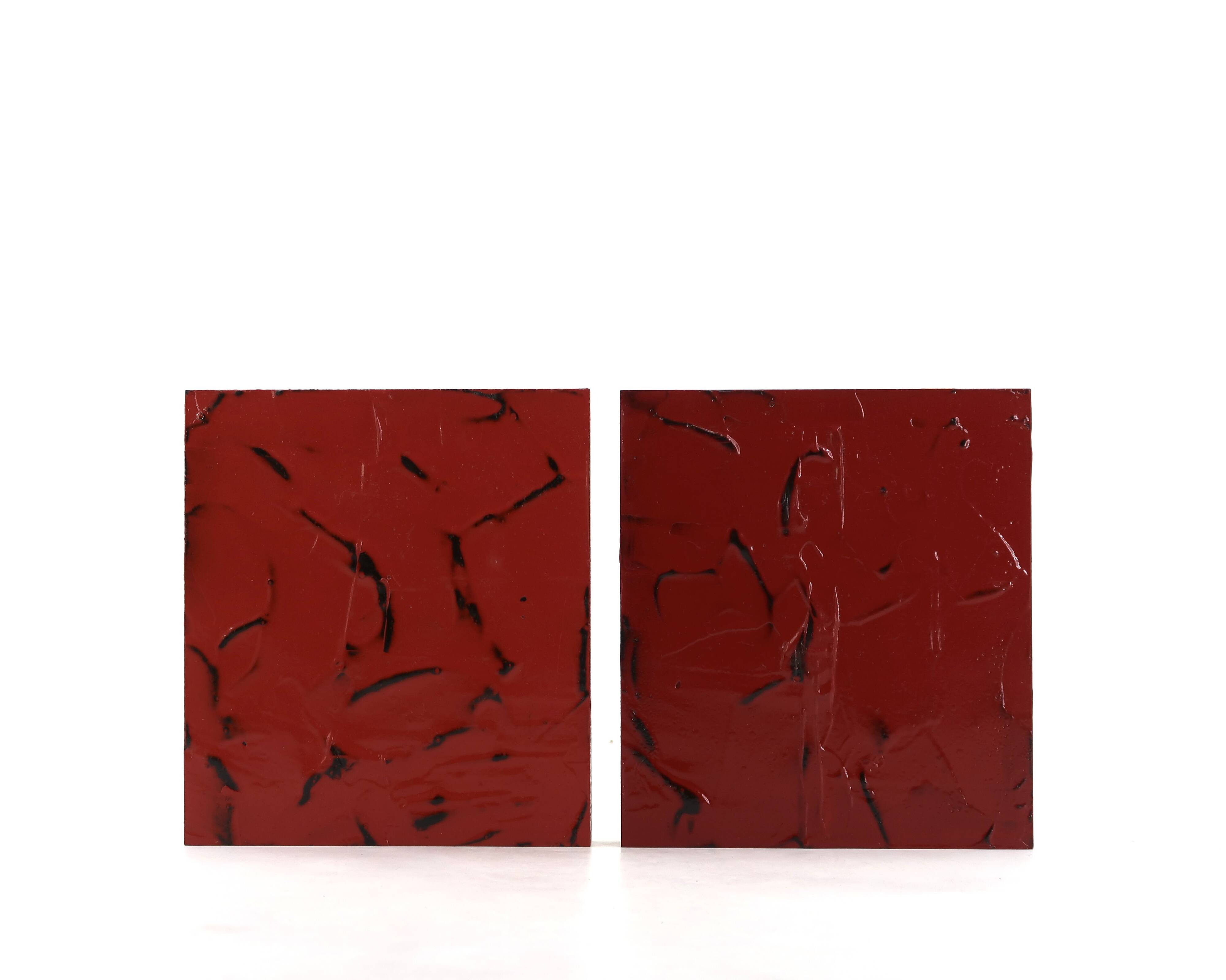 Deux petits tableaux minimalistes abstraits de Vincent Dufresne