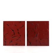 Two small abstract minimalist paintings by Vincent Dufresne.