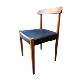 Chaise style scandinave teck et simili vintage 50 60 s