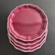Set of 4 Provençal burgundy plates