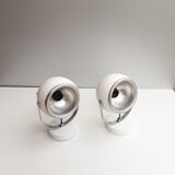 Pair of wall lights eyeball - lacquered white -1970
