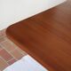 Table à manger danoise extensible en teck, pied central