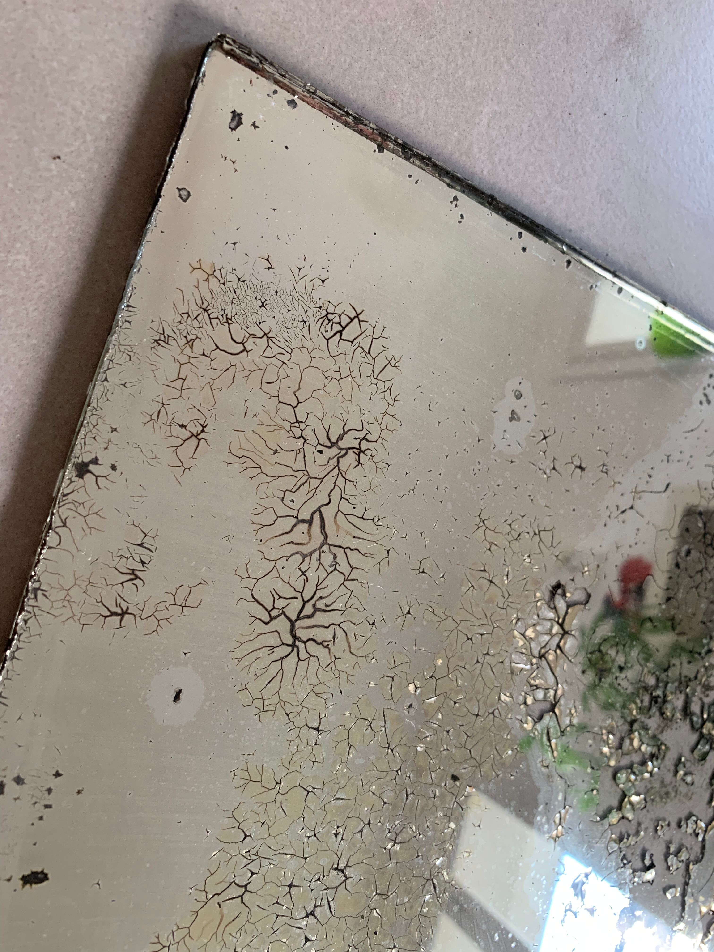 Miroir piqué ancien 48x36cm