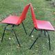 Set of 6 vintage red Fantasia chairs from the 1960s