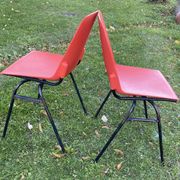Set of 6 vintage red Fantasia chairs from the 1960s