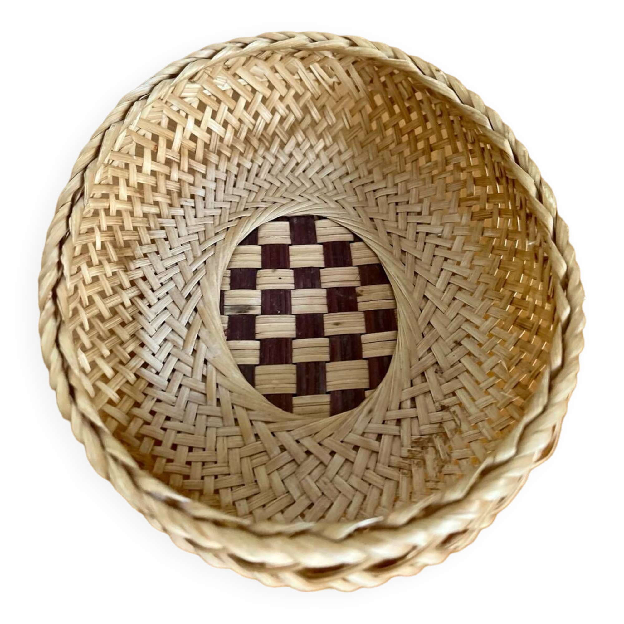 Vintage wicker storage basket
