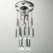 Chandelier 8 lights 24 pendants sciolari 70s vintage modern