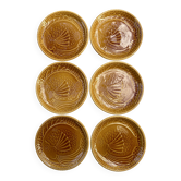 6 grandes assiettes barbotine gien poisson