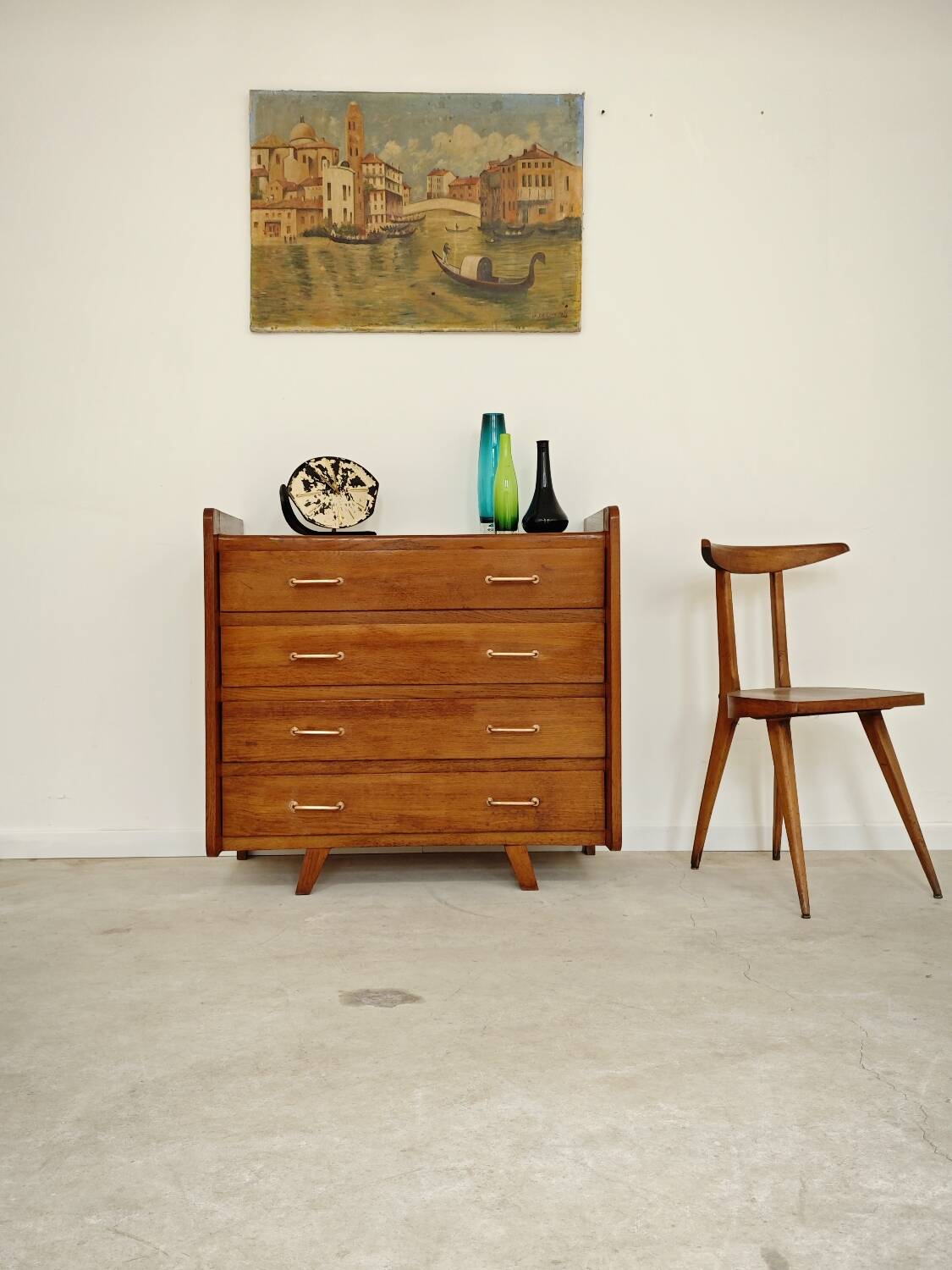 Commode vintage 4 tiroirs 1960