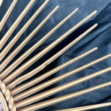 Old sun mirror in gold metal design from the 60s Chaty Vallauris