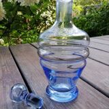 Blue glass liquor decanter