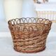 Large vintage woven rattan cache-pot