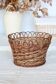 Large vintage woven rattan cache-pot