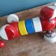 Lacquered wooden pull-along dog toy