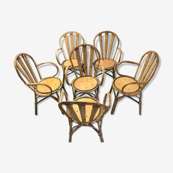 Rattan armchairs