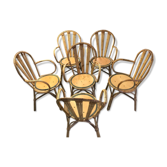 Rattan armchairs