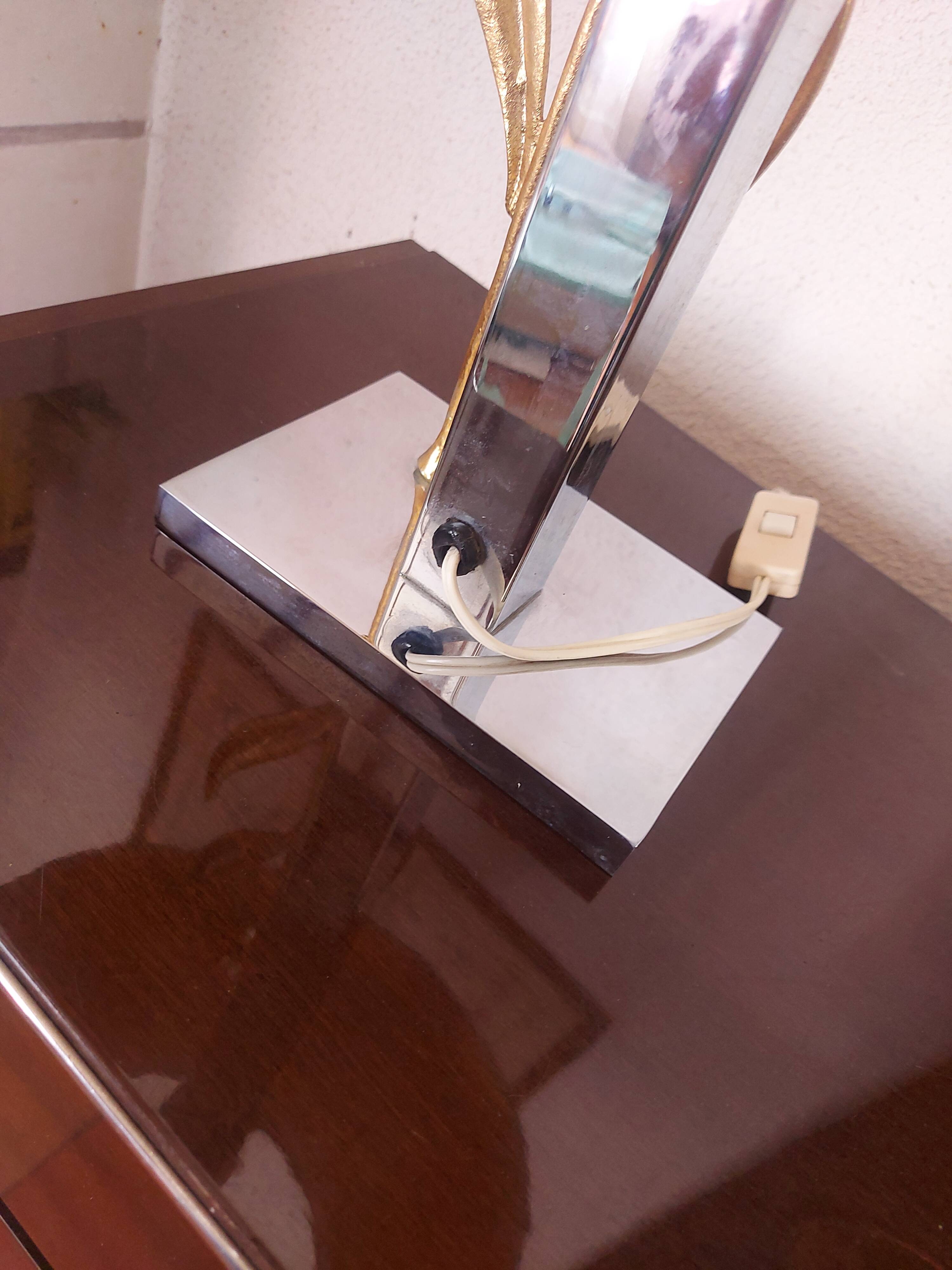 Lampe fleurs de tournesol design années 80's