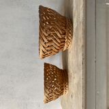 Set of 2 wicker baskets