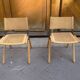 Paire de chaises scandinaves avec croisillon métal