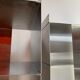 Pair of brushed aluminum bedsides