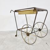 Mid century bar cart in the style of Josef Frank, 1950s