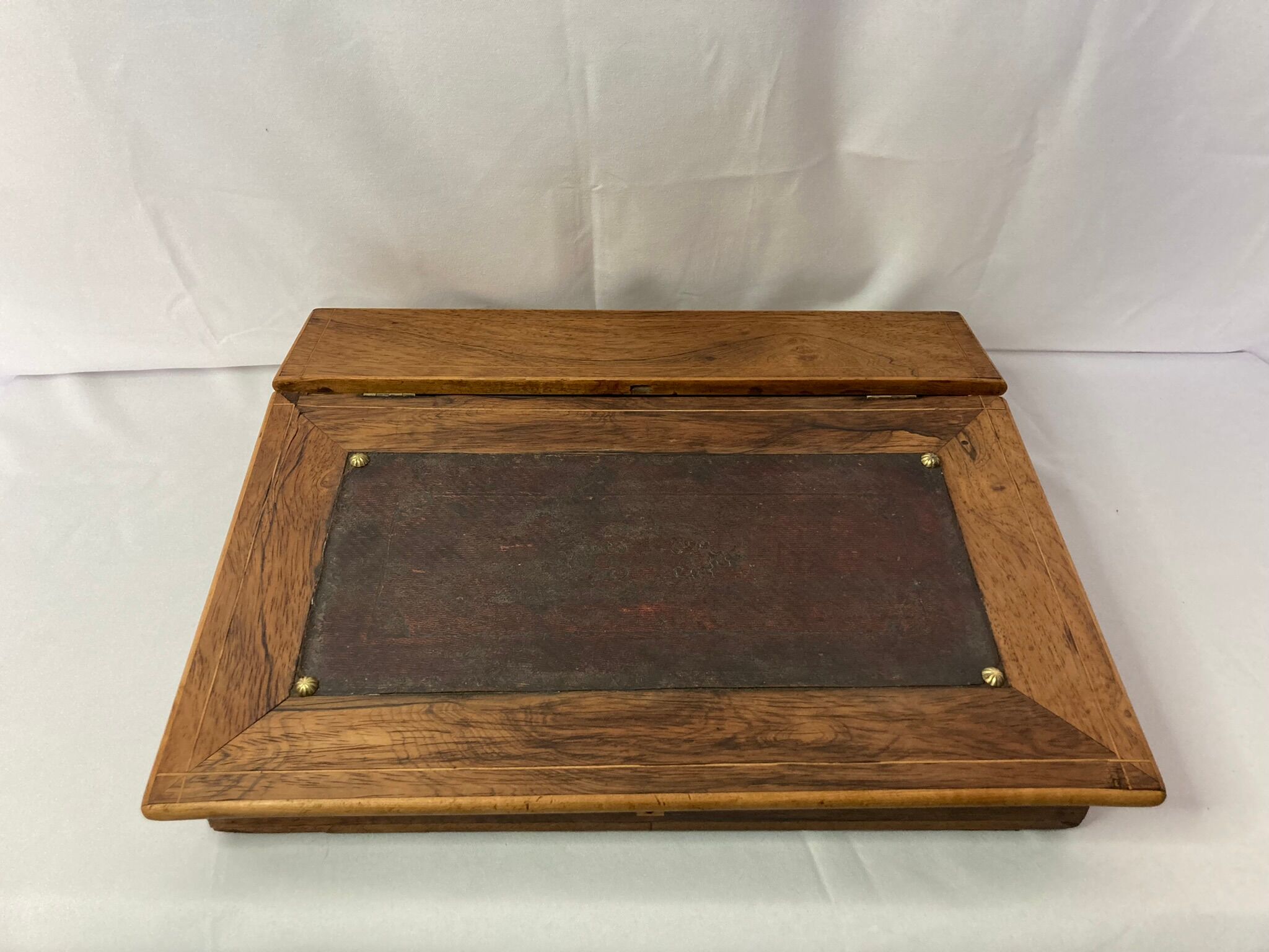 Old wooden writing board over leather early twentieth century