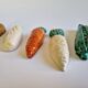 Set of 9 vintage ceramic vegetable knife holders
