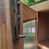 Meuble haut, vitrine en pin