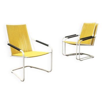 Chaises de jardin empilables Mauser allemandes de style mid-century moderne, ensemble de 3.