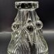Vintage thick moulded glass/crystal vase Sculptural design Art Deco