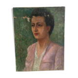 Portrait ancient oil on canvas