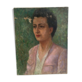 Portrait ancient oil on canvas