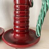 1950s earthenware candlesticks