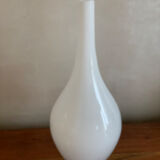 White opaline soliflore vase