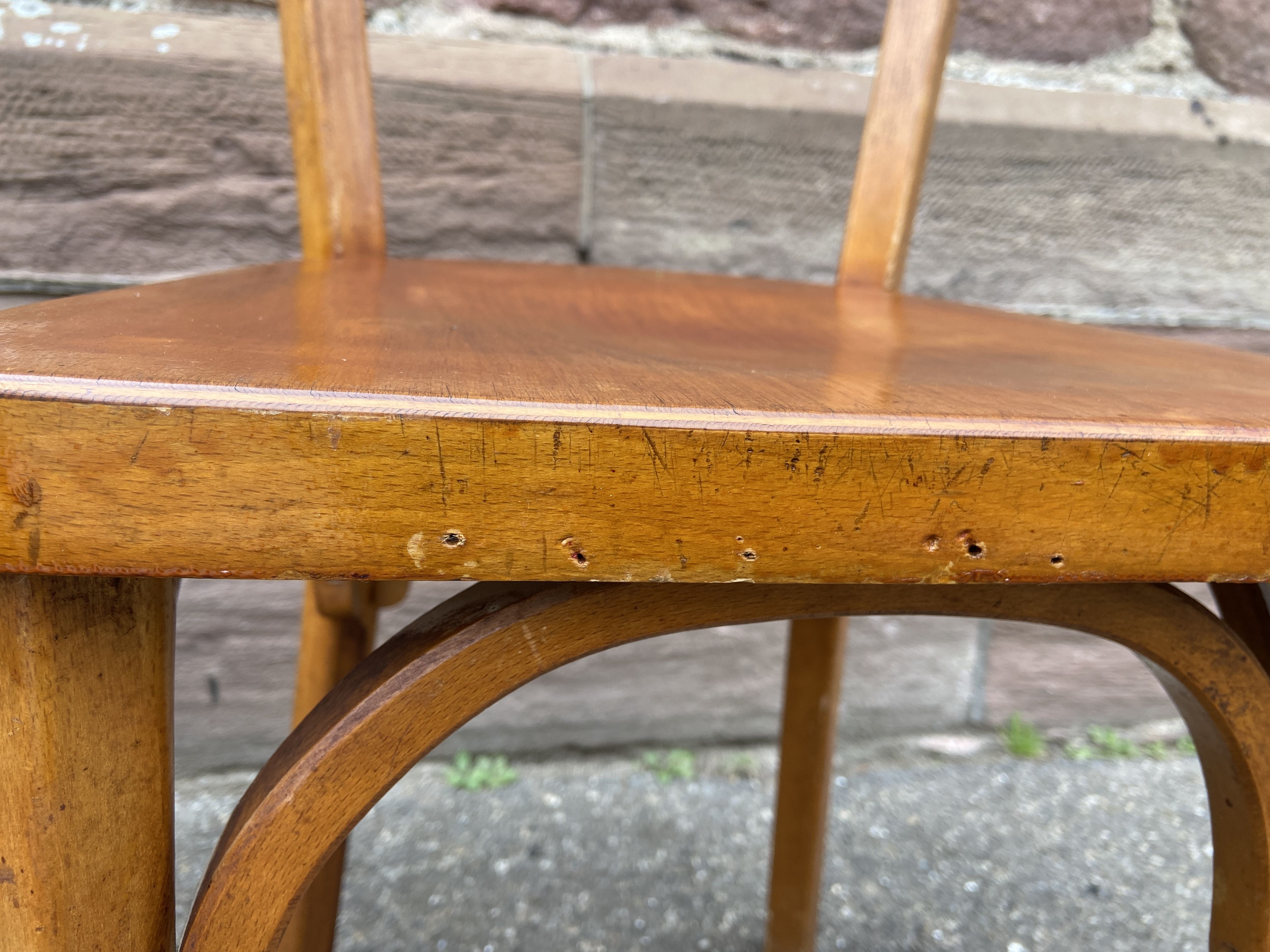 Set of 6 chairs bistrot café baumann bentwood from the 1950s