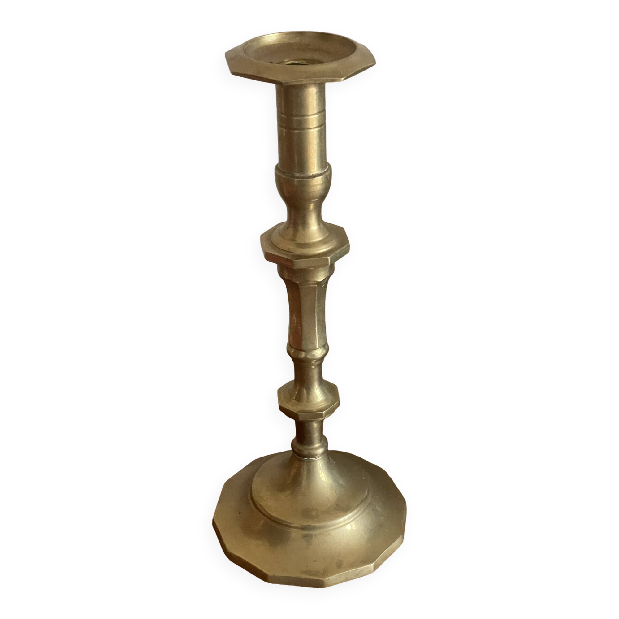 Large brass candle holder