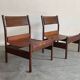 Paire de chaises en cuir