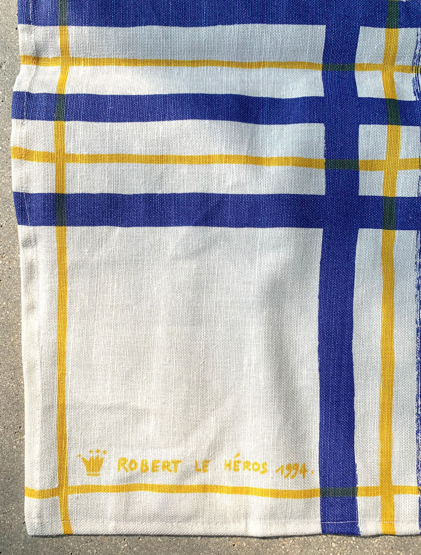 Linen, cotton tablecloth, design Robert the Hero