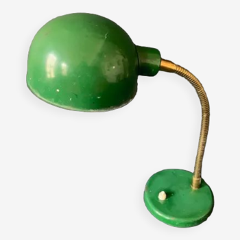 Lampe ancienne en métal émaillé vert, 1940
