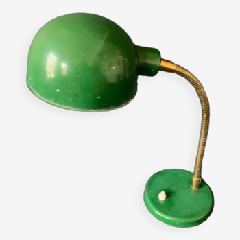 Old lamp in green enamelled metal, 1940