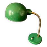 Lampe ancienne en métal émaillé vert, 1940