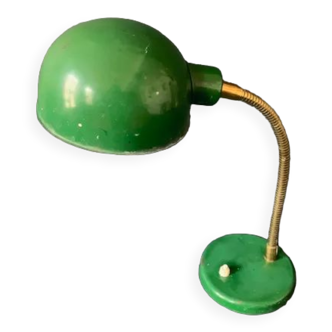 Lampe ancienne en métal émaillé vert, 1940