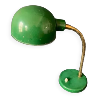 Old lamp in green enamelled metal, 1940