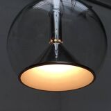 Suspended globe lamp in glass from the German space age by Erco.