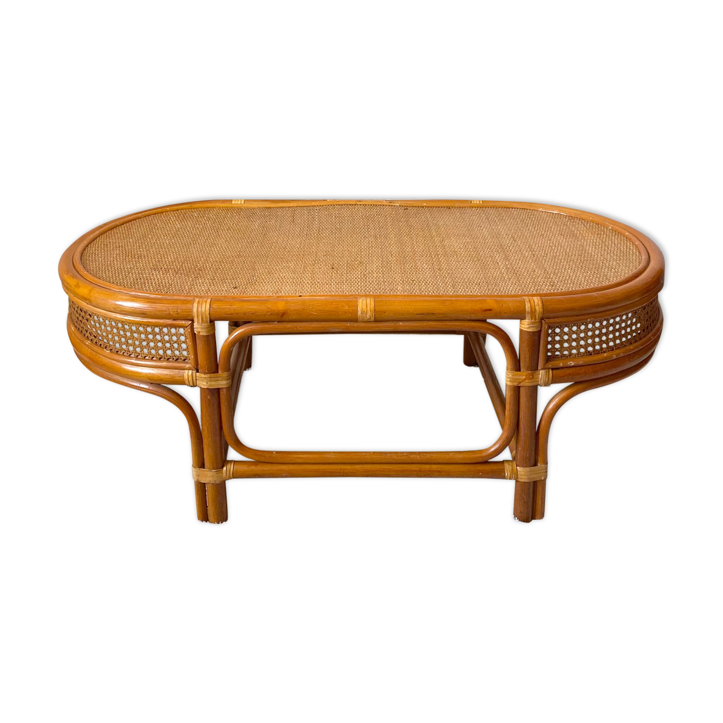 Vintage rattan coffee table