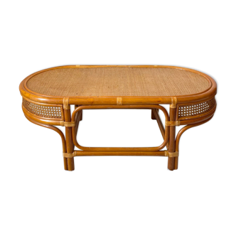 Vintage rattan coffee table