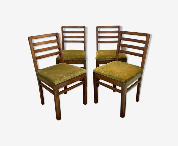 Suite de 4 chaises en acajou des années 1930